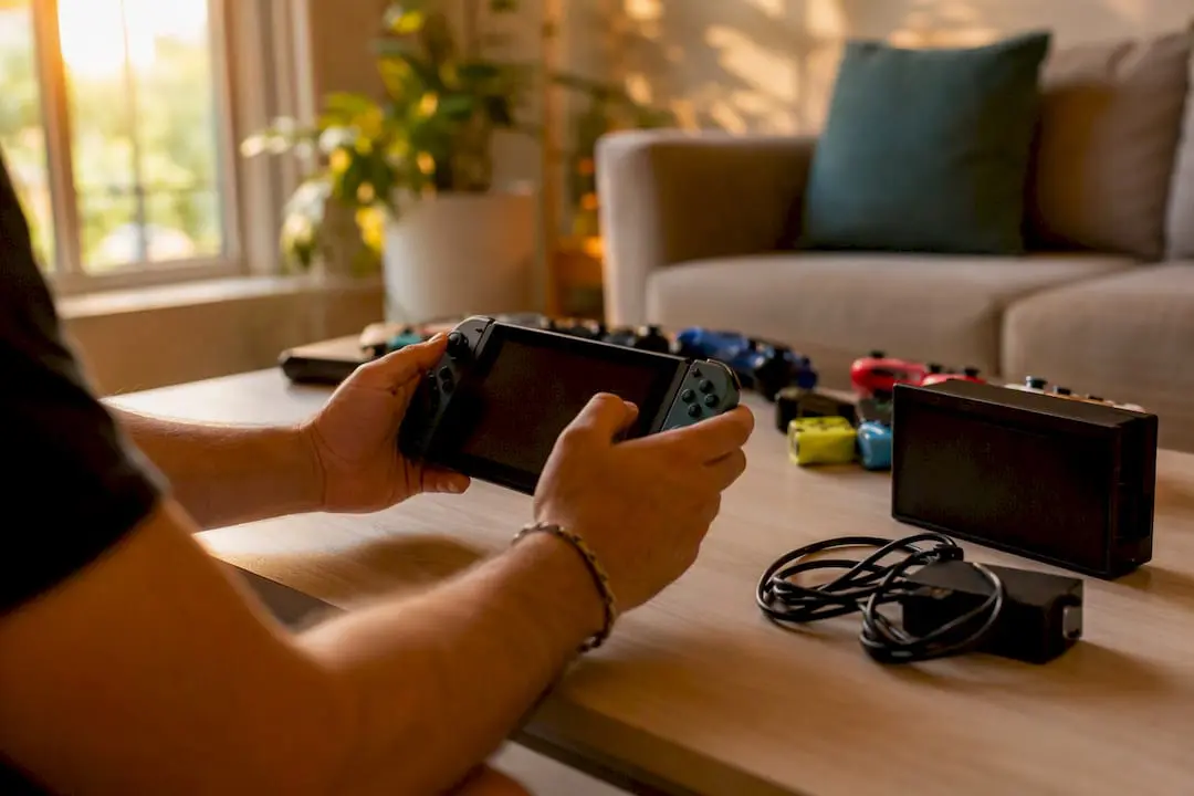 Hands cleaning gaming console controller