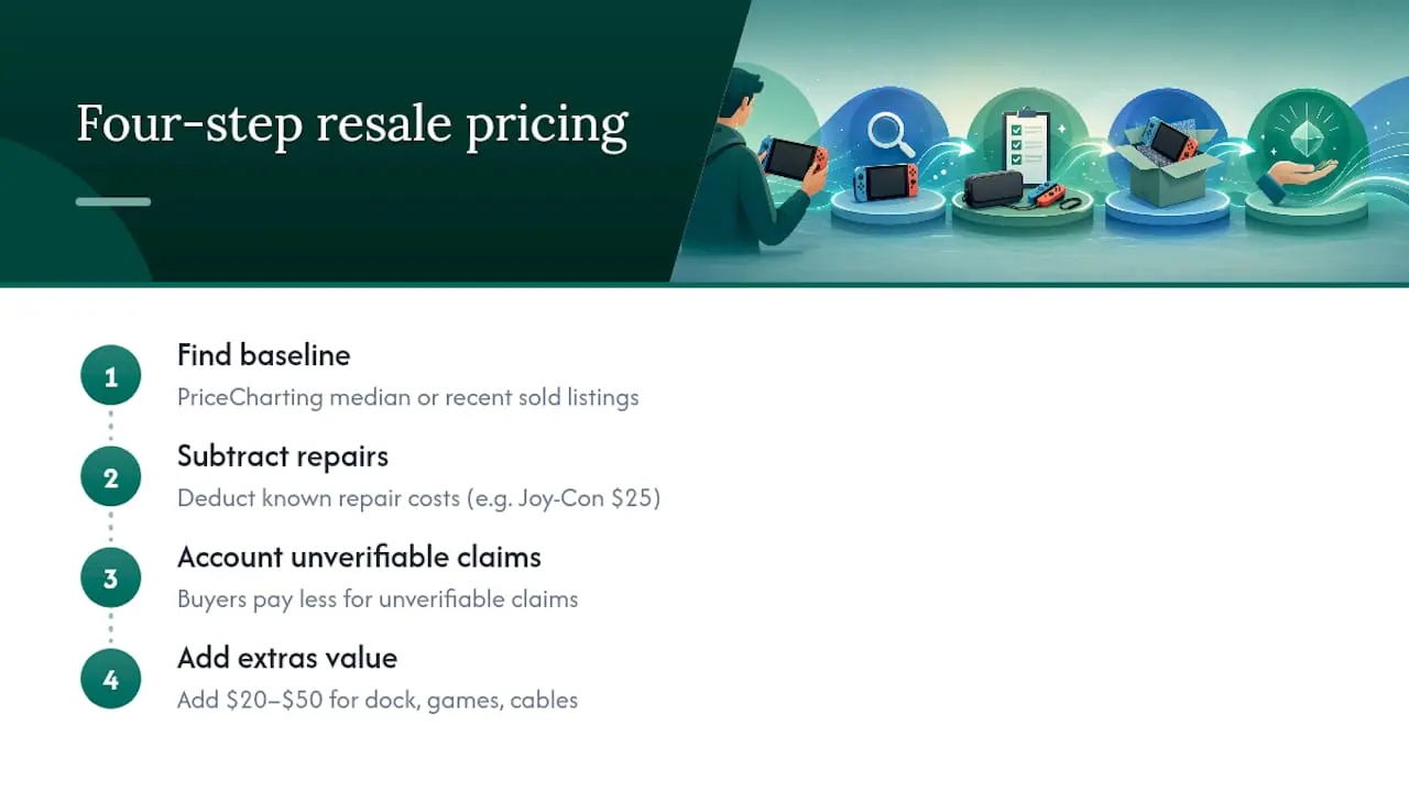 Diagram of four-step resale price formula