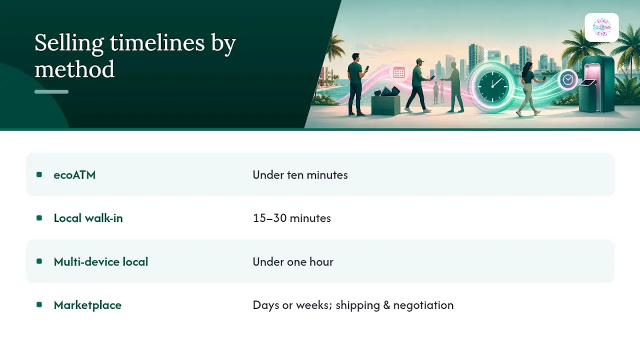 Comparison of electronics selling timelines