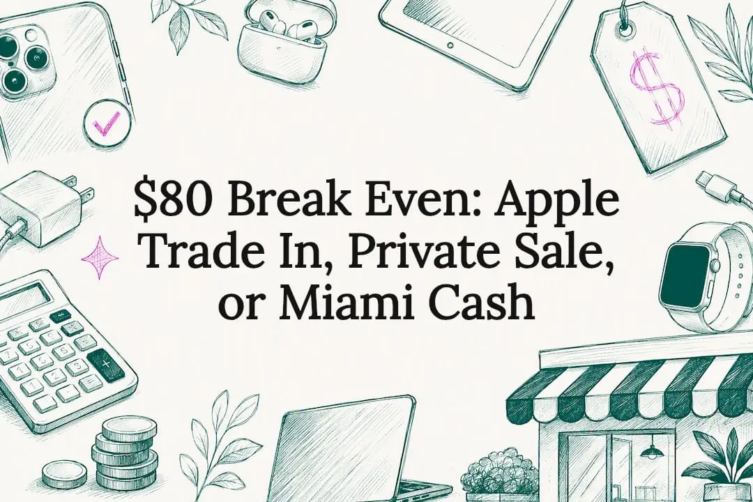 Trade-in comparison title card illustration